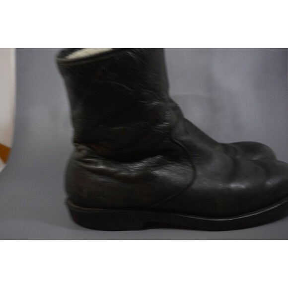 VTG Dexter Campus Boots Black Leather Square Sherpa Lined 7252 USA Men\'s US 12 M main image 5